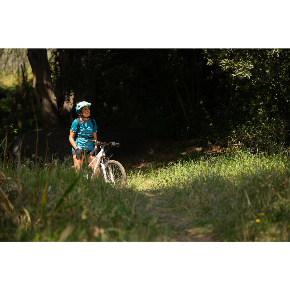 VÉLO VTT ST 100 FEMME BLANC ROSE 27,5"