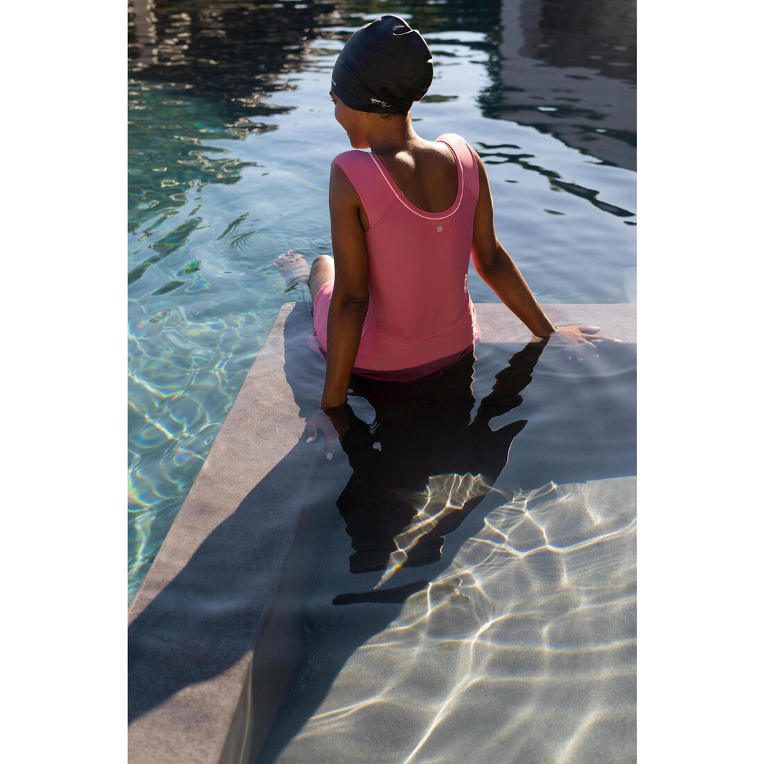 Bonnet de bain en silicone pour cheveux longs taille unique