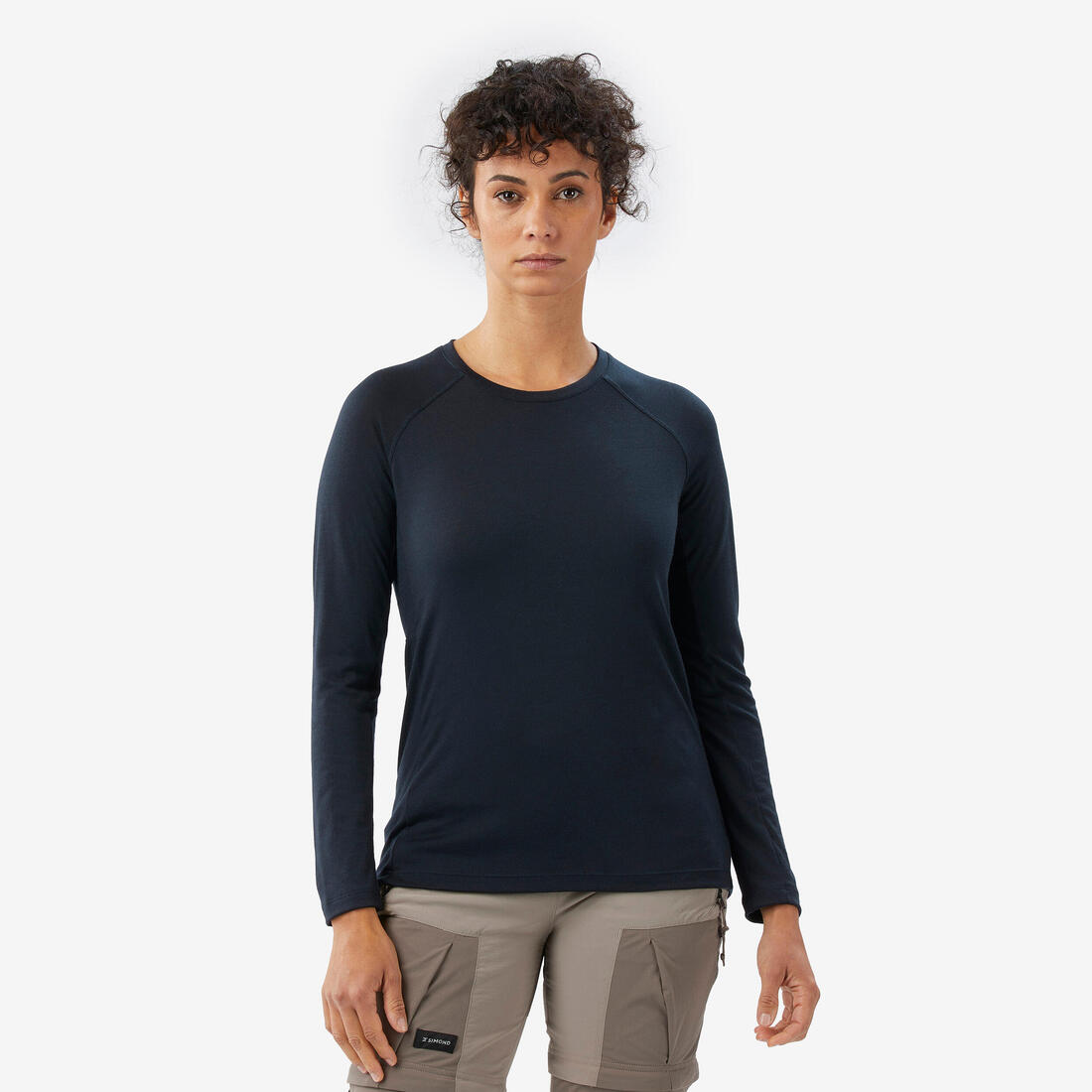 T-shirt manches longues en laine mérinos femme, Merino Resist bleu – bleu eclipse