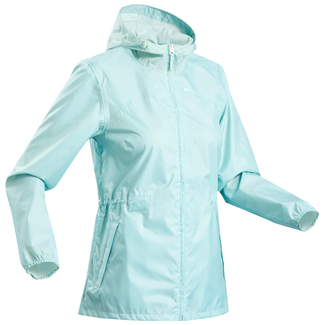 Veste de randonnée déperlante coupe-vent femme, Raincut Full Zip – vert