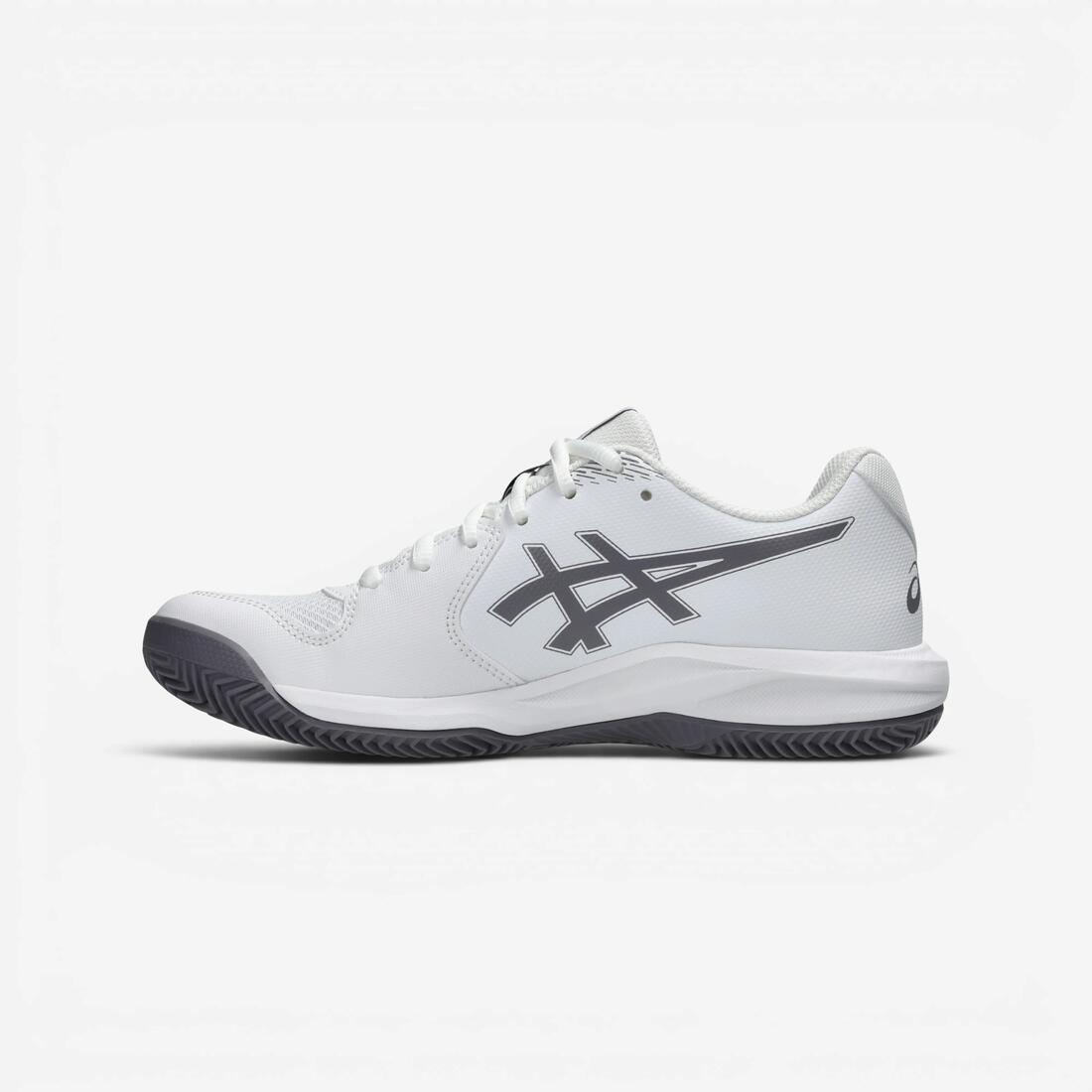 Chaussures de tennis terre battue femme, Asics Gel Dedicate 9 blanc