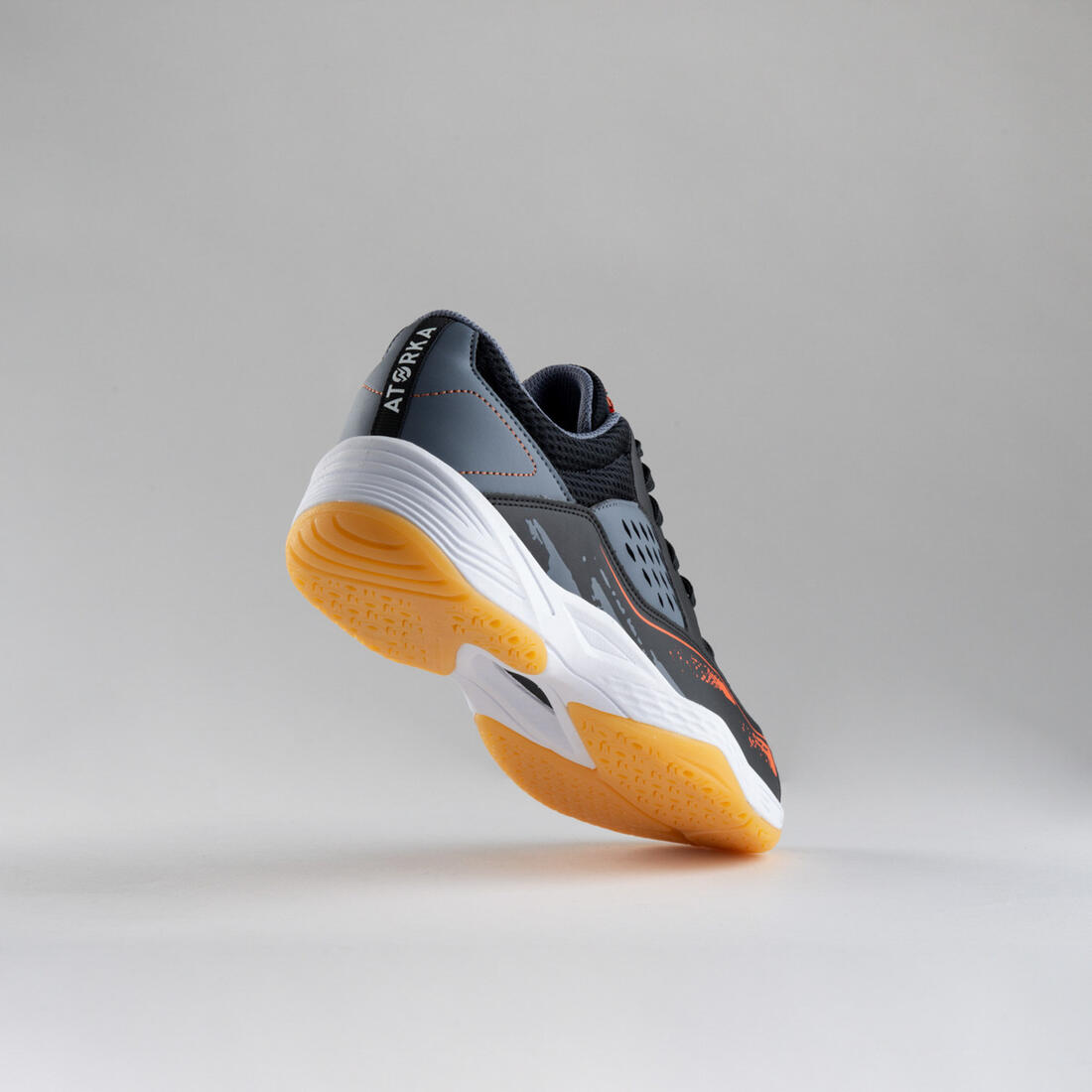 Chaussures de handball Homme - H100 gris noir orange