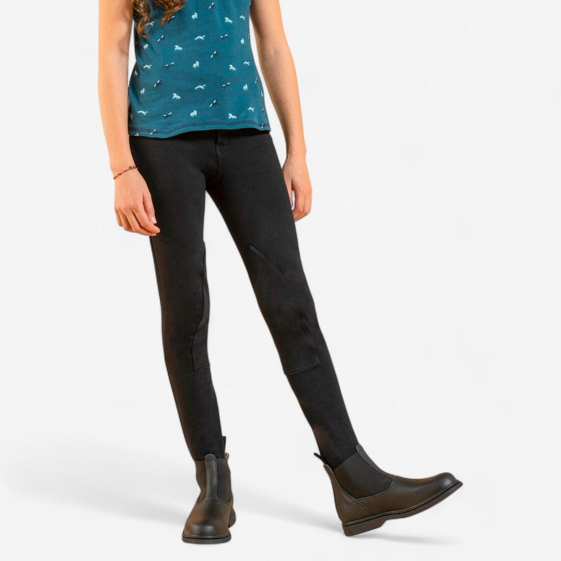 Pantalon équitation enfant - 100 noir