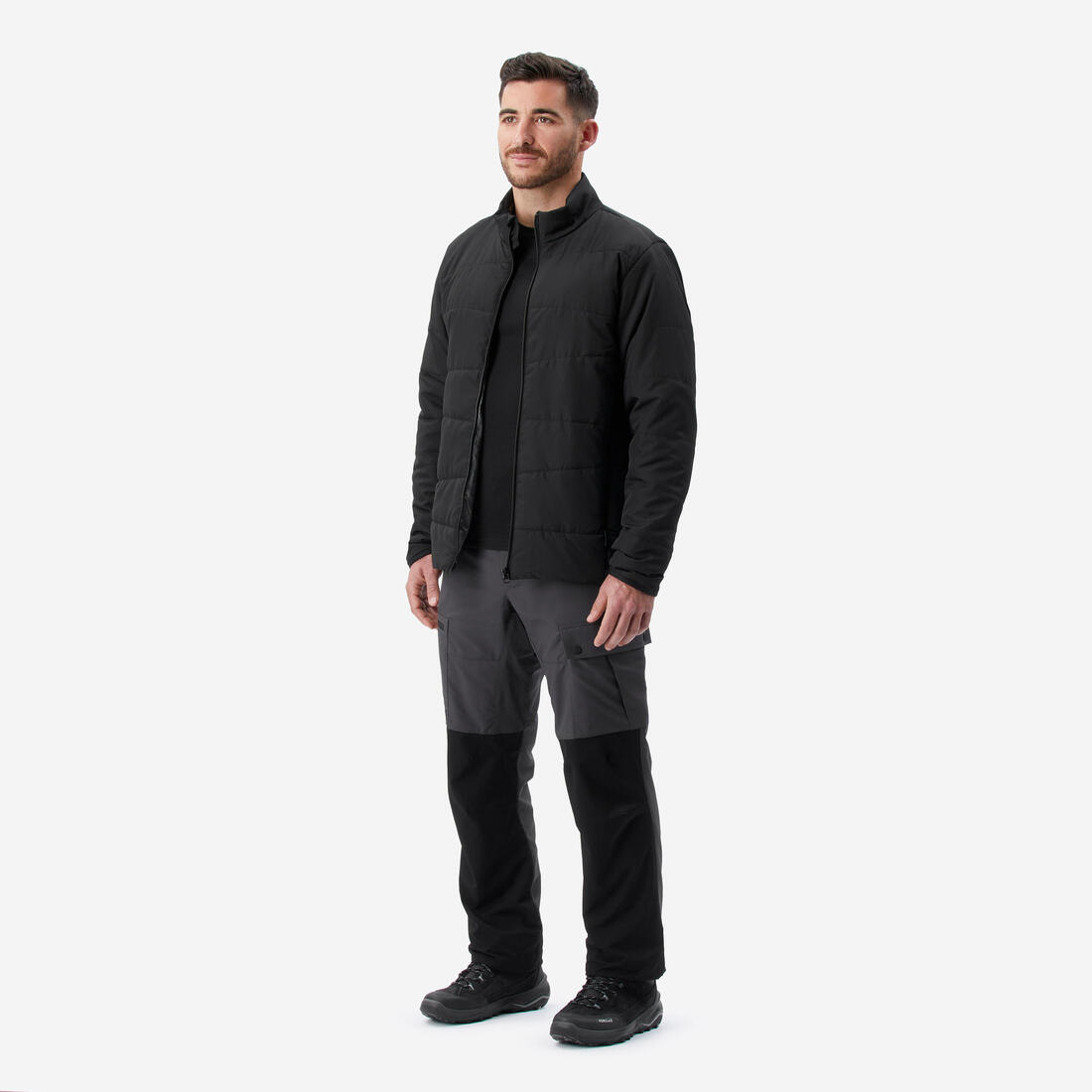 Doudoune de trek synthétique homme, MT50 0°C noir