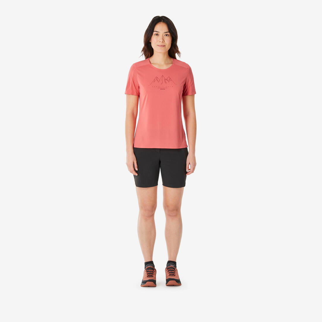 T-shirt de randonnée manches courtes - MH500 - femme