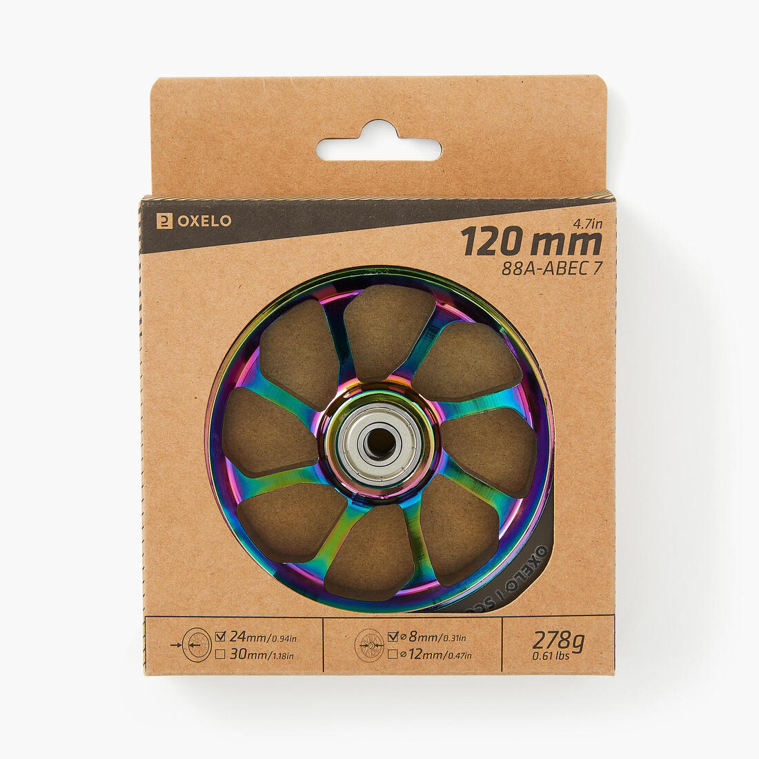 Roue trottinette freestyle core alu noir PU 120 mm