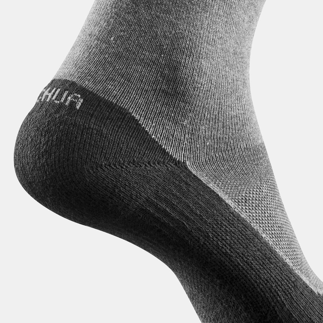 Chaussettes de randonnée hautes (2 paires) adulte, Hike 50 gris