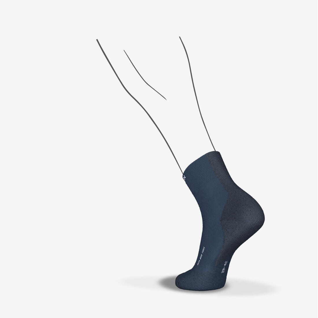 Chaussettes de running KIPRUN run900 fines mid jaunes