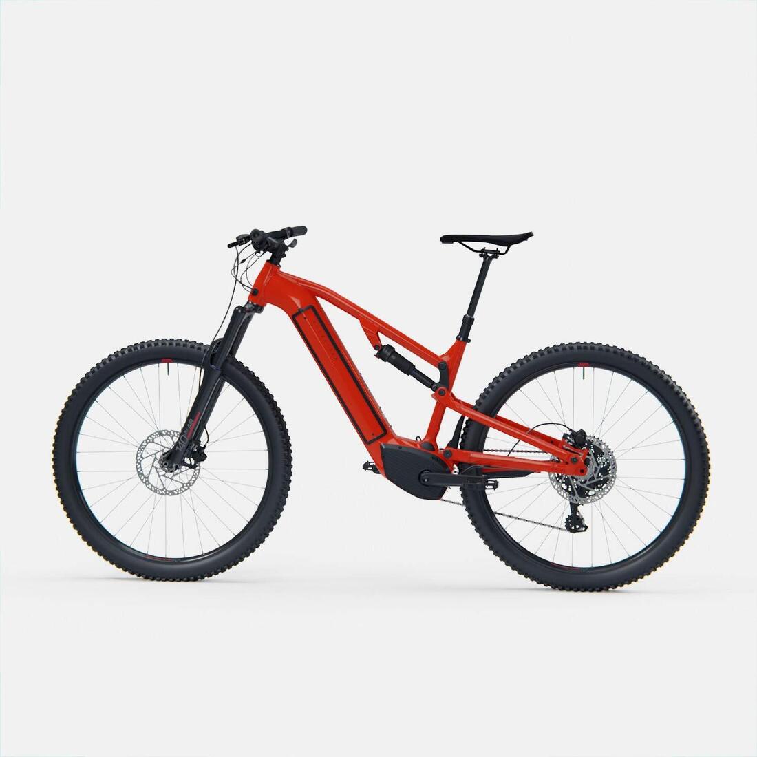 Vélo VTT électrique tout suspendu 29" - E-EXPL 520 S Rouge vif