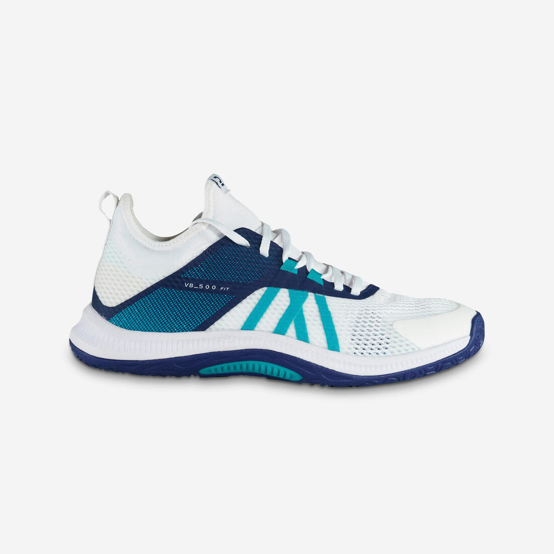 Chaussures de volley-ball FIT pour pratique régulière, blanches et jaunes
