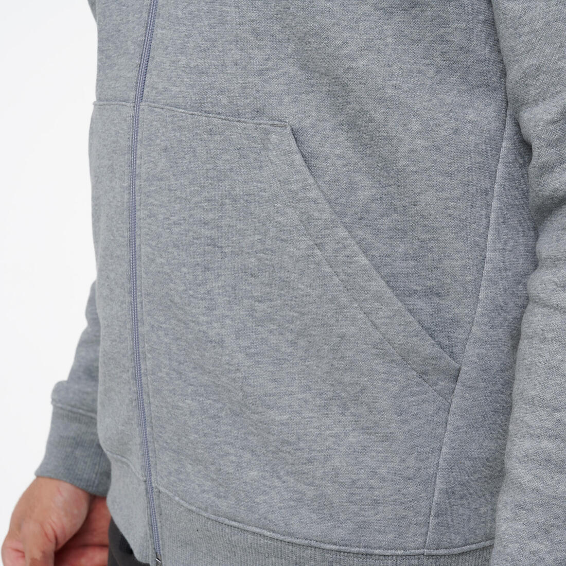Sweat à capuche zippé en coton homme