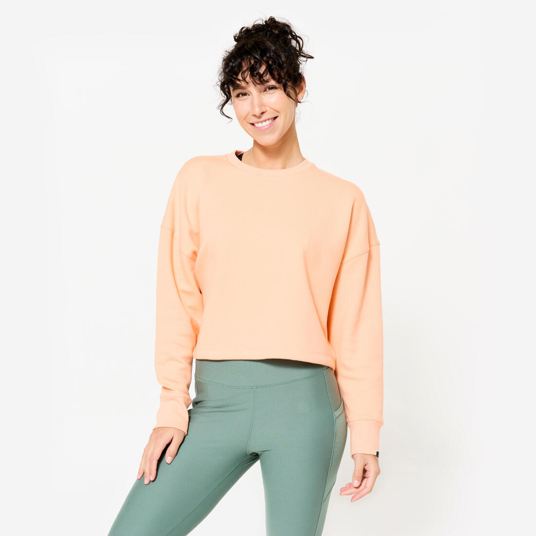 Sweat de fitness crop femme