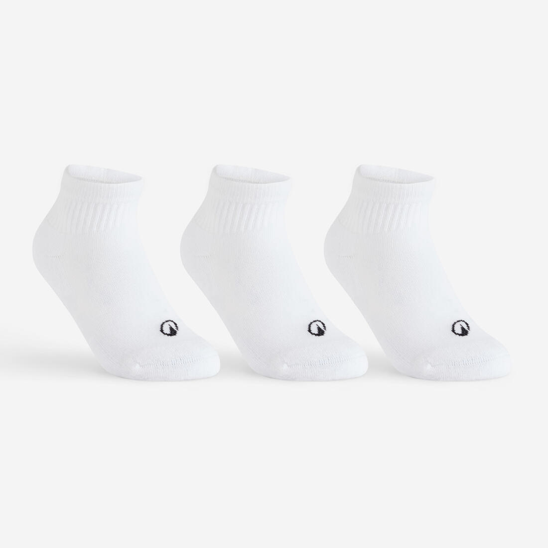Chaussettes de sport mi-hautes lot de 3 paires enfant, RS 100 blanche