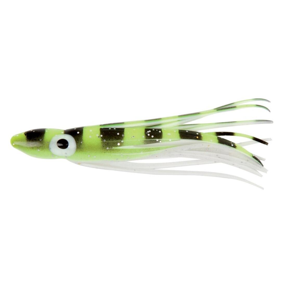 OCTOPUS 6CM x5 CHARTREUSE RAYE NOIR FLASHMER