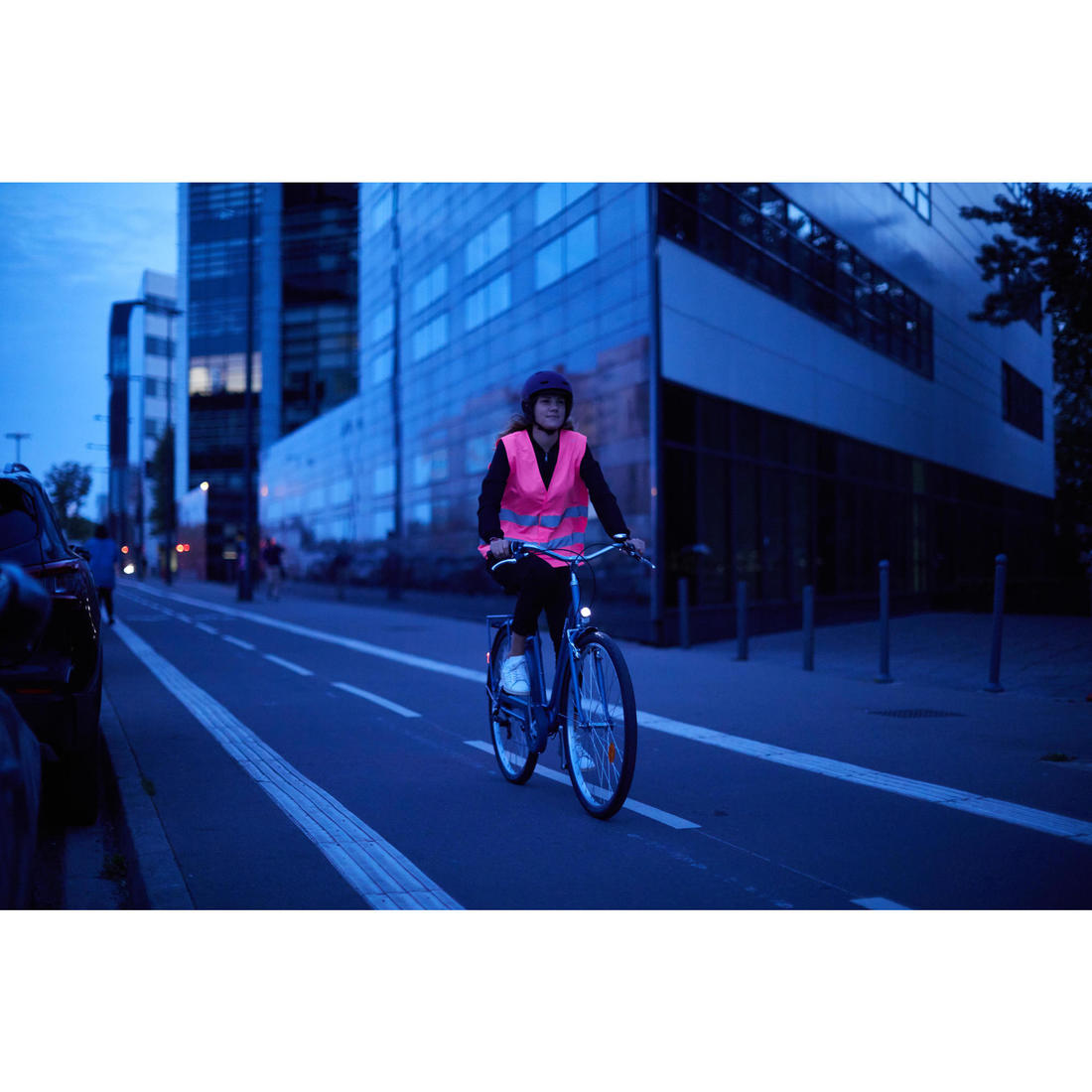 GILET DE SECURITE HAUTE VISIBILITE 500 ROSE FLUO ADULTE