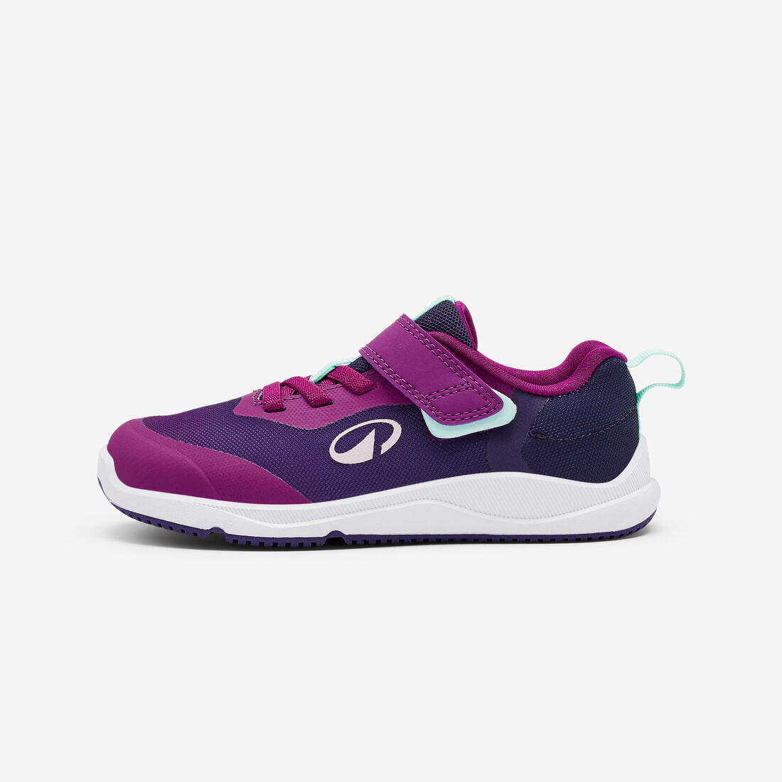 Chaussures Barefoot à scratch respirantes enfant, Stepper Sporty violet et
