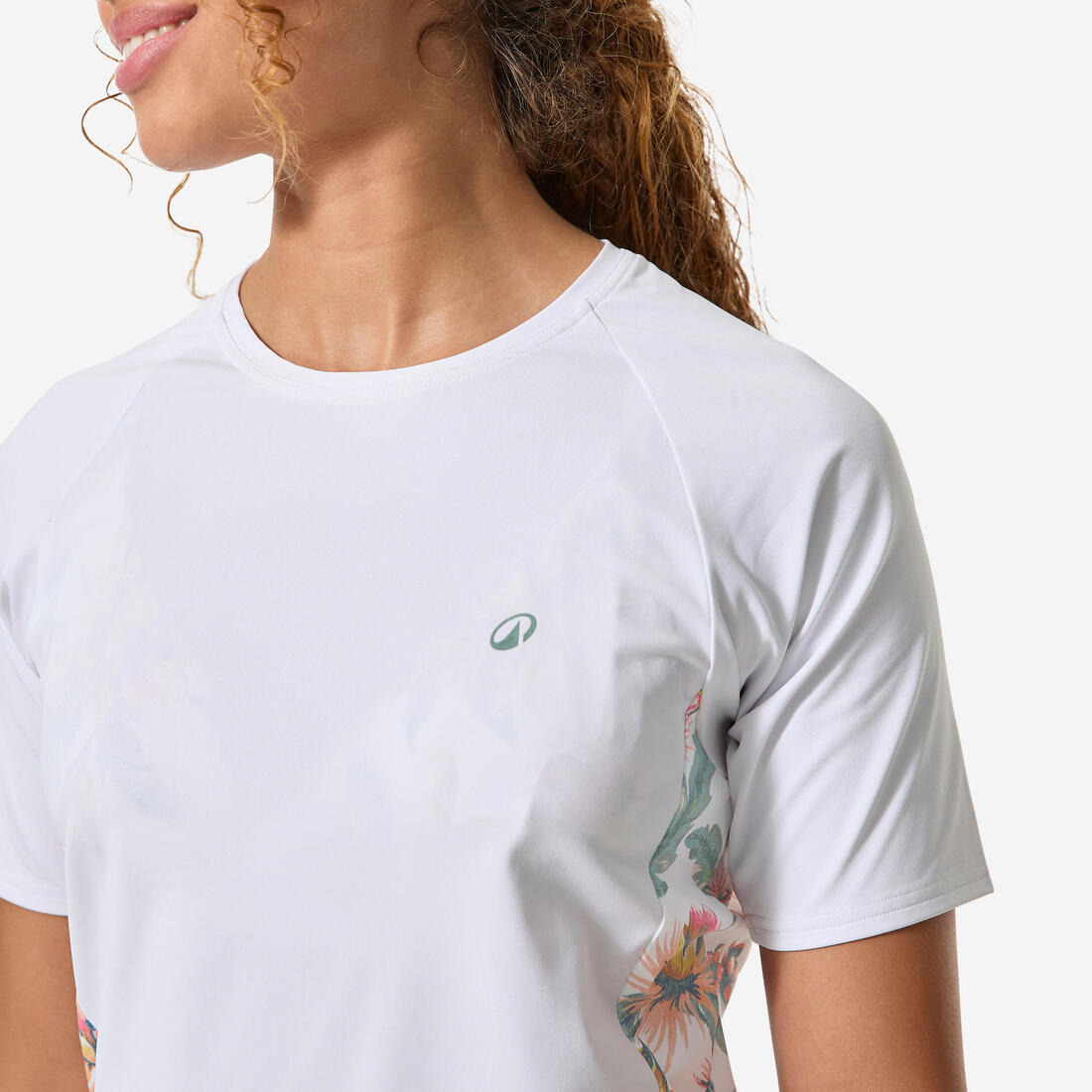 T-shirt anti uv surf manches courtes femme, Kanika rayé
