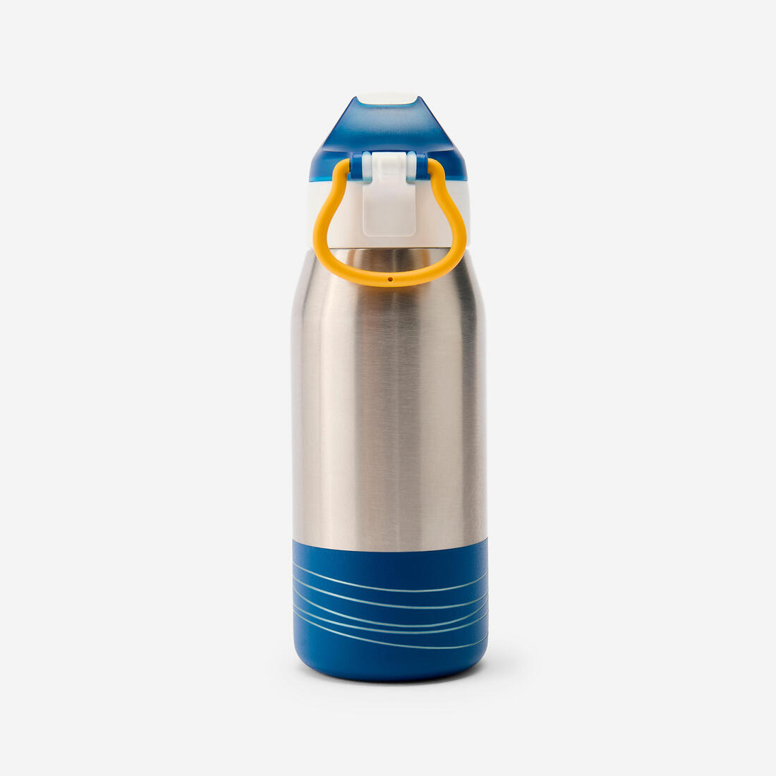 Bidon/ gourde vélo enfant 3-6 ans 350ml, inox bleu