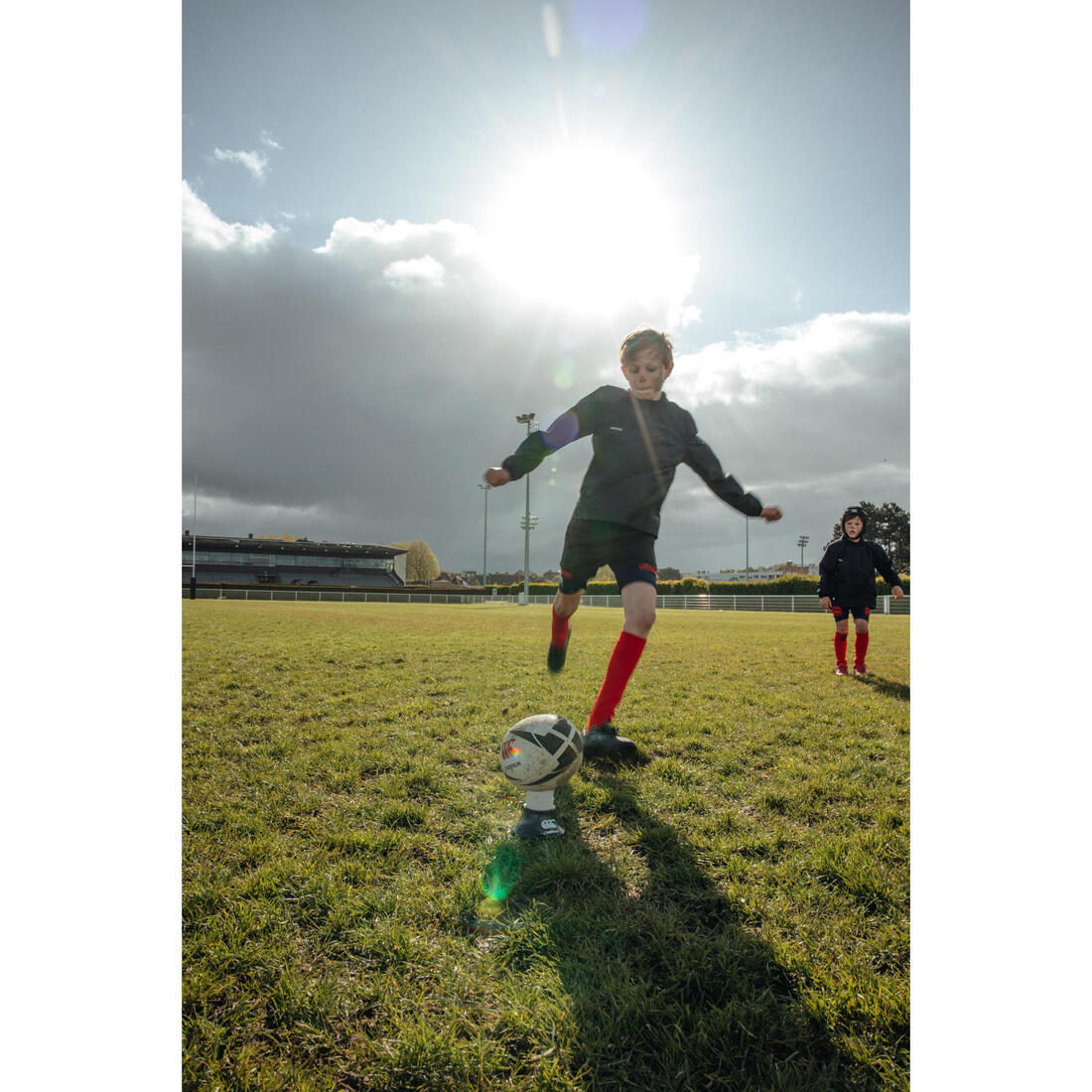 Ballon de rugby d'entrainement taille 4, Decathlon | Canterbury noir