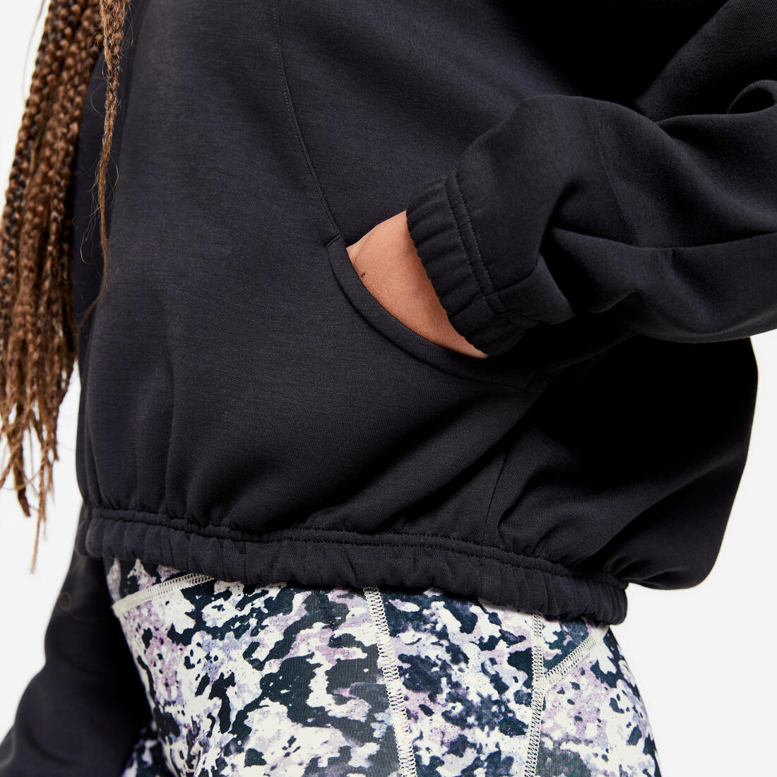 Veste à capuche de fitness manches longues femme