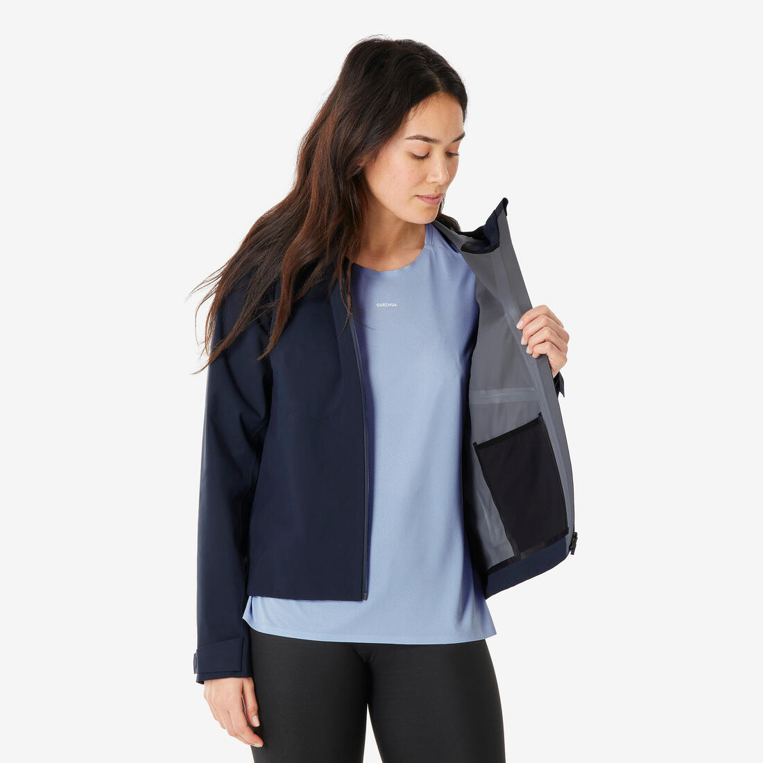 Veste de randonnée imperméable femme, MH100