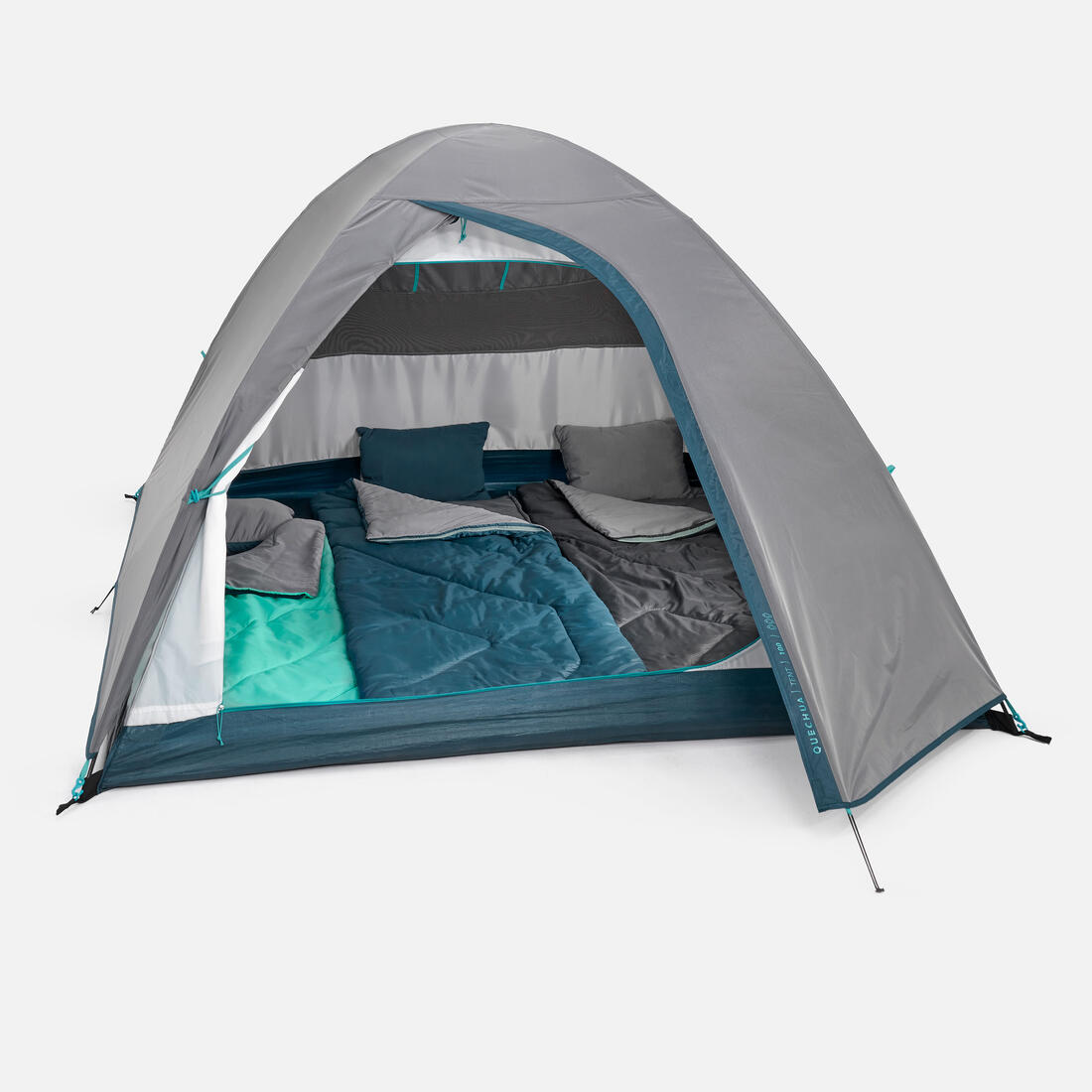 Tente de camping 3 places, MH100 gris