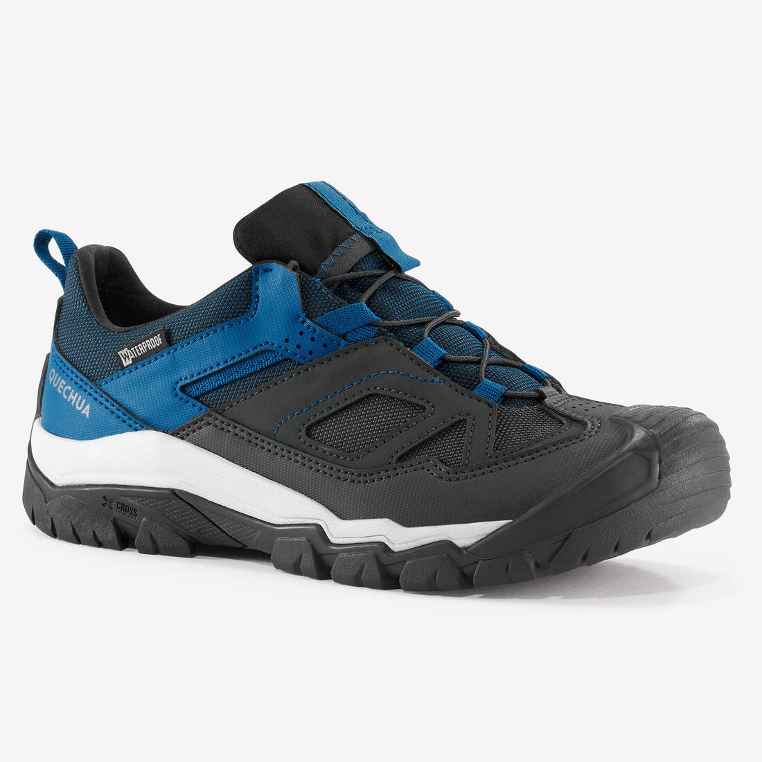 Chaussures imperméables de randonnée enfant avec lacet - CROSSROCK vertes 35-38