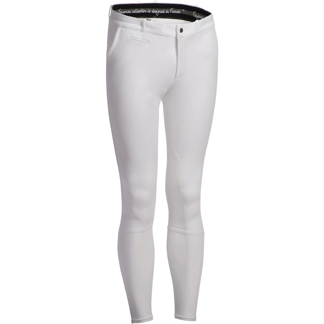 Pantalon de concours équitation basanes agrippantes Homme - 140 blanc