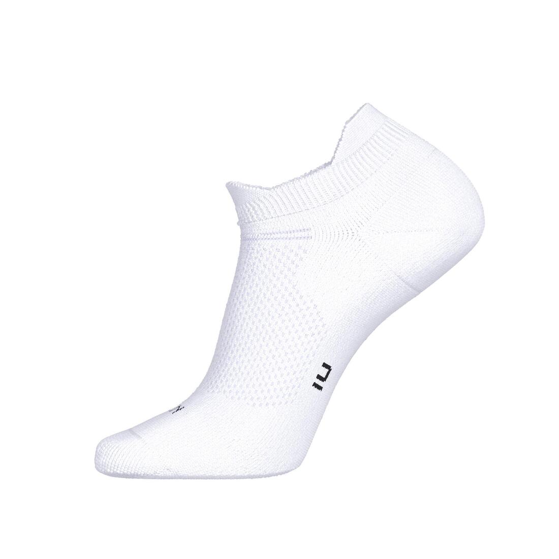 Lot de 2 paires de chaussettes de running RUN500 fines invisibles noires