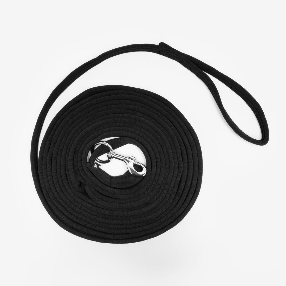 Longe de travail équitation cheval et poney - Noir