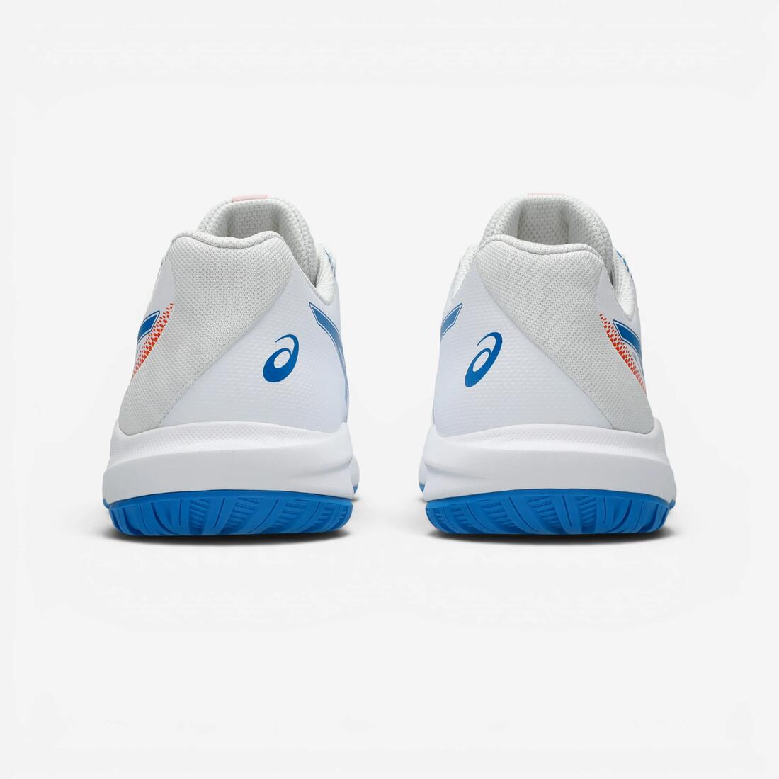 Chaussures de tennis multicourt à lacets enfant, Asics Gel Dedicate 9 GS blanc