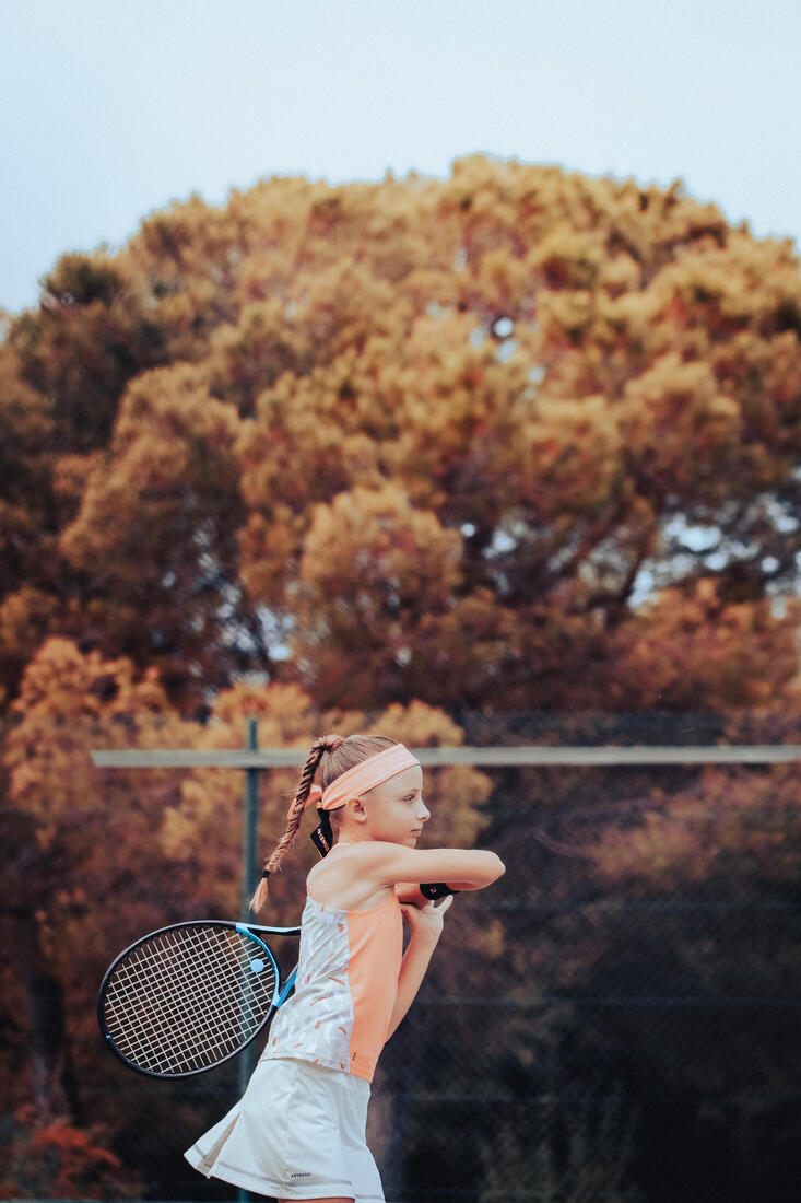 JUPE TENNIS FILLE 900 BLANCHE