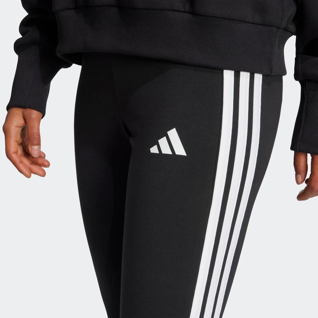 Legging de fitness en coton pour femme, noir