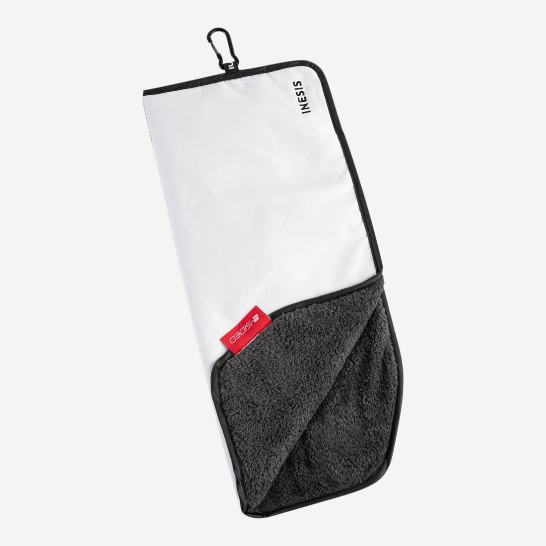 Serviette golf bi-face - INESIS blanc/noir