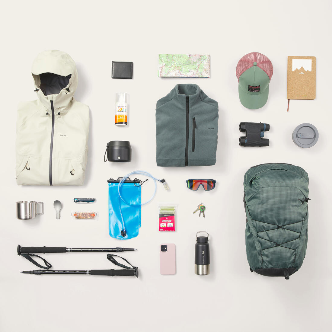 Sac à dos rolltop de randonnée montagne 22l - mh500 light