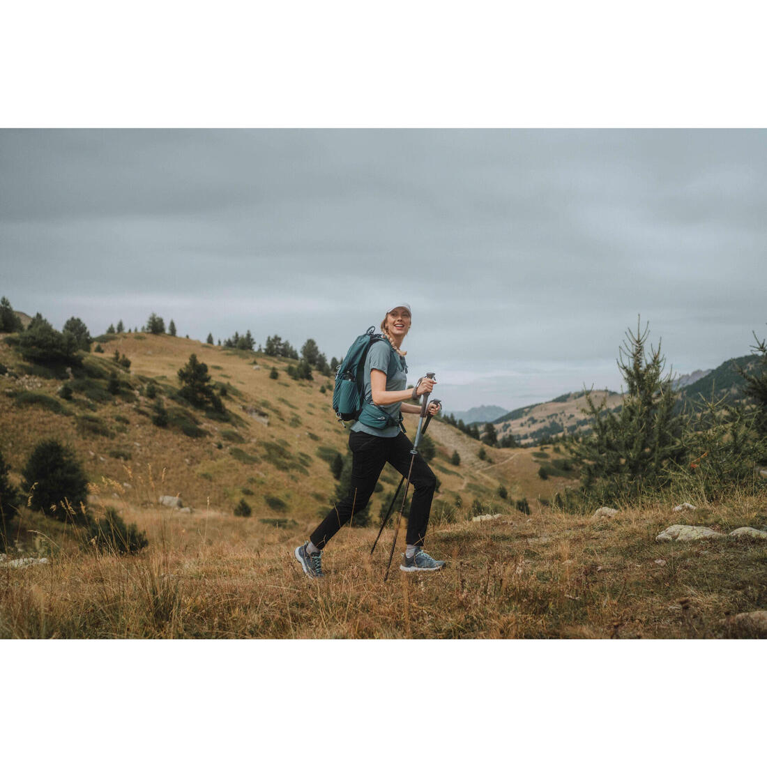 Pantalon de randonnée montagne - MH500 - noir - Femme