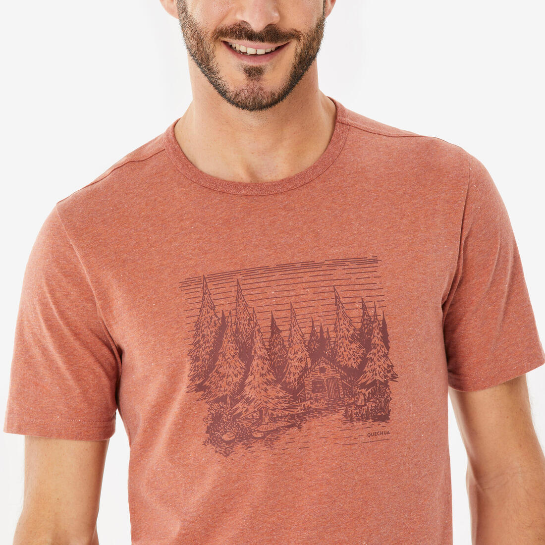 T-shirt de randonnée manches courtes homme, NH100