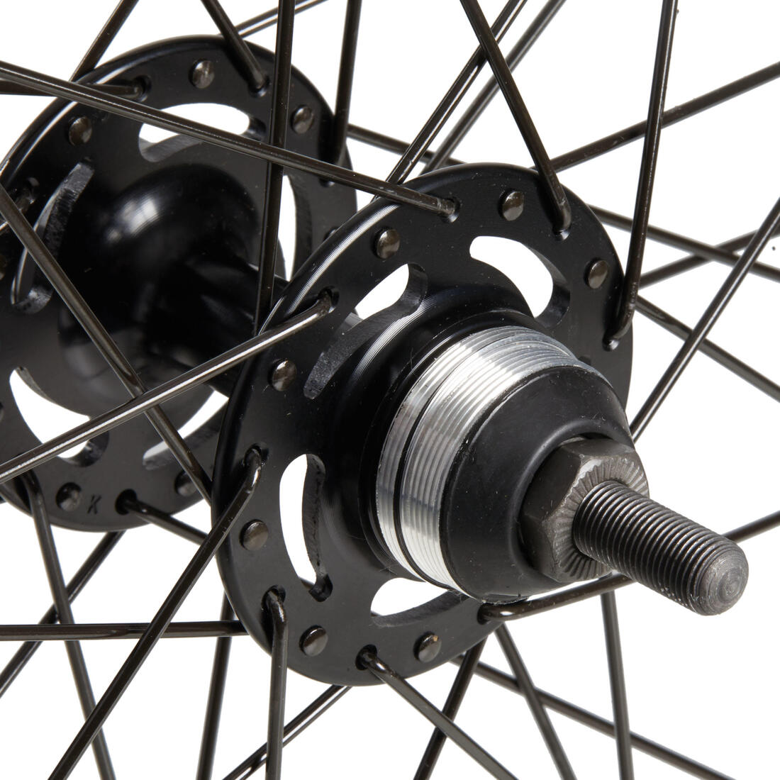 Roue fixie 28 pouces arrière double parois noir elops 500 flip flop monovitesse