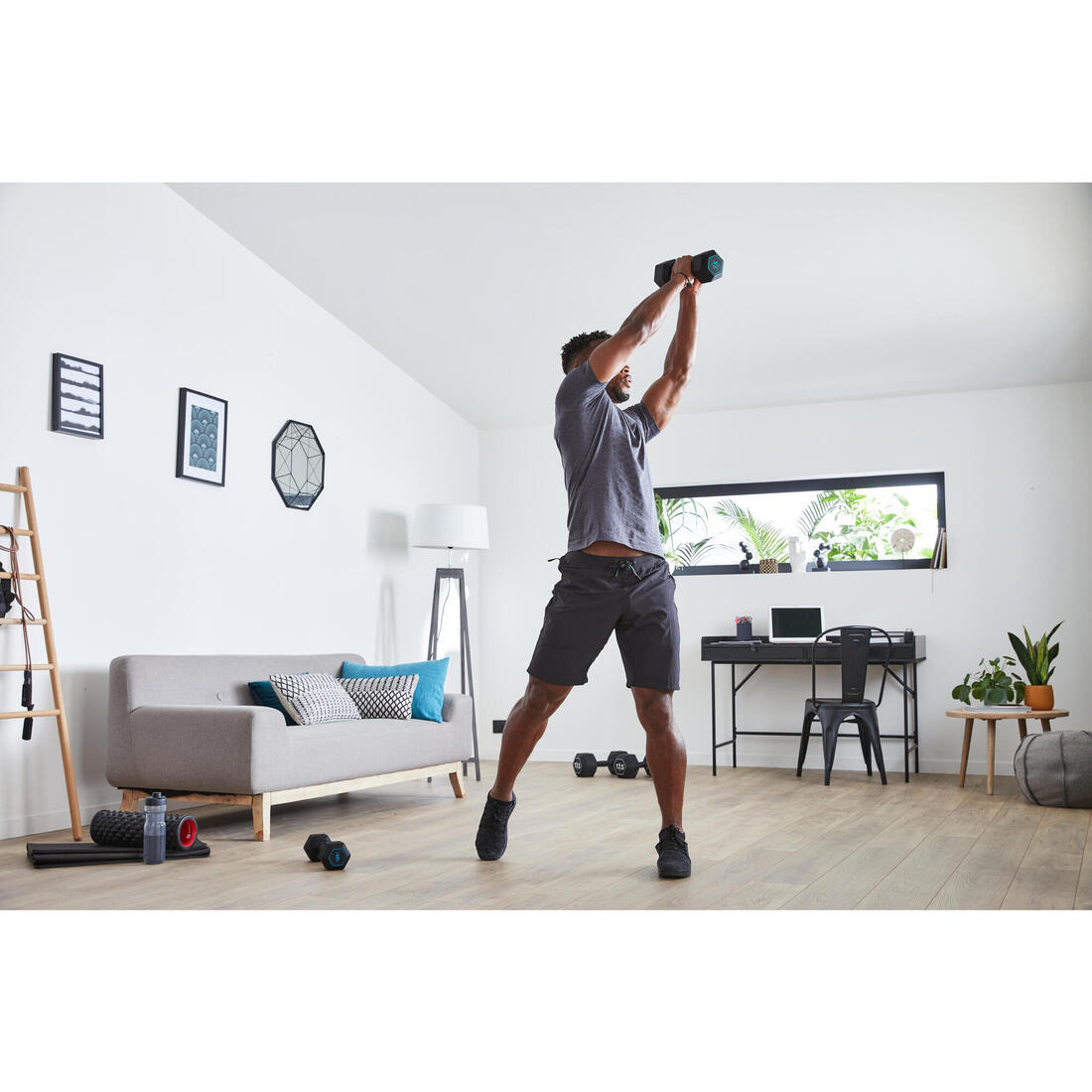 Haltère de cross training et musculation 5 kg, conçue à partir de fonte recyclée