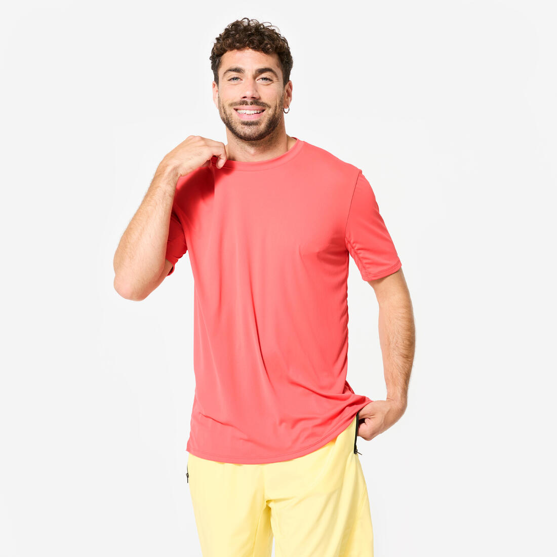 T-shirt de fitness manches courtes respirant col rond homme