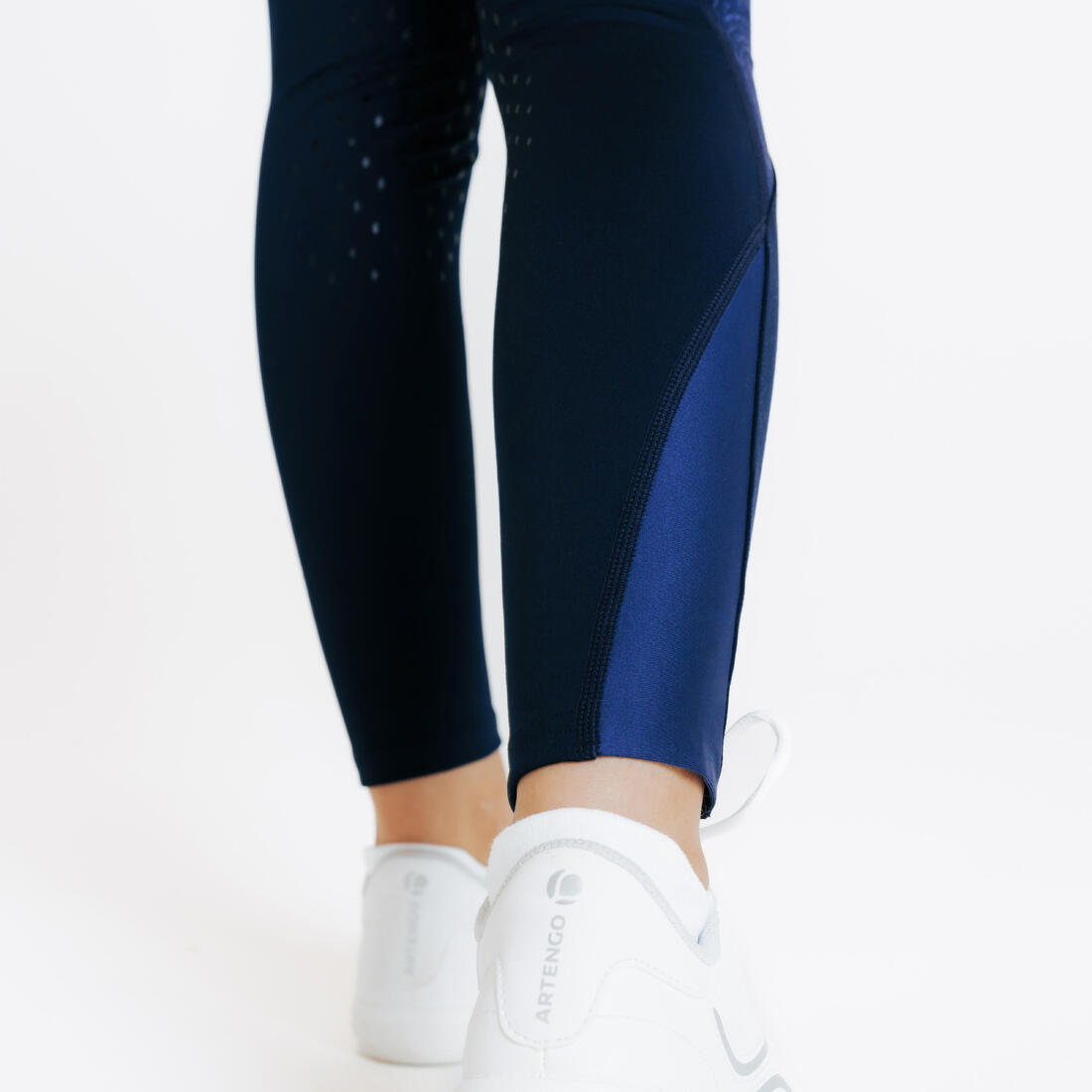 Legging équitation fullgrip Enfant - 500 marine print