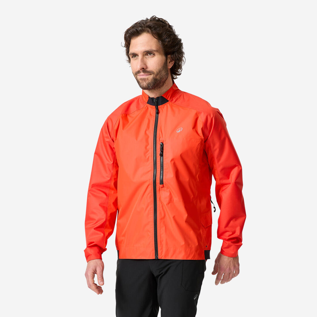 Veste coupe pluie velo vtt confort 500 rouge