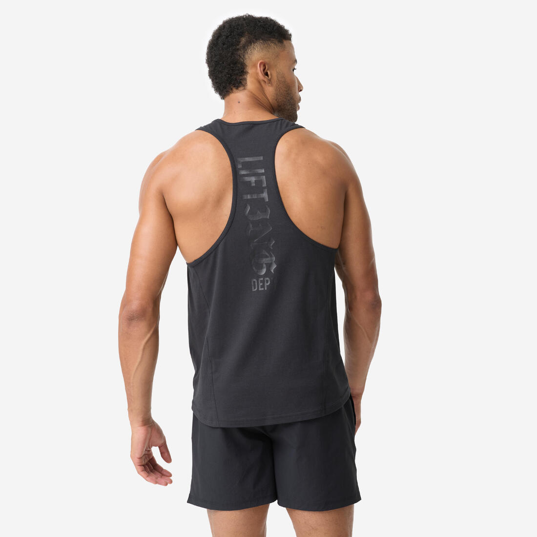 Débardeur de musculation homme, noir