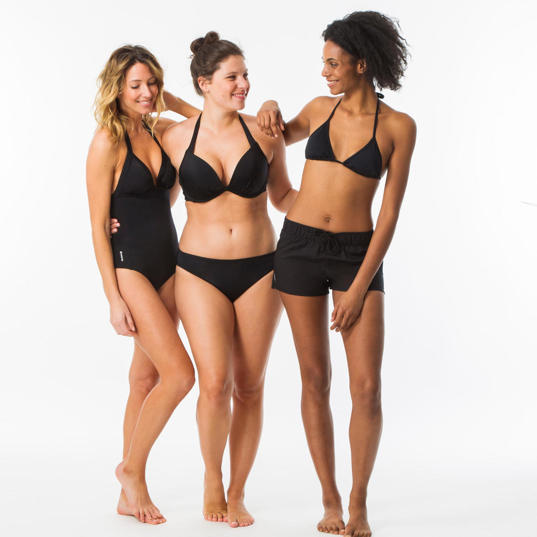 Haut de maillot de bain femme push up avec coques fixes elena noir