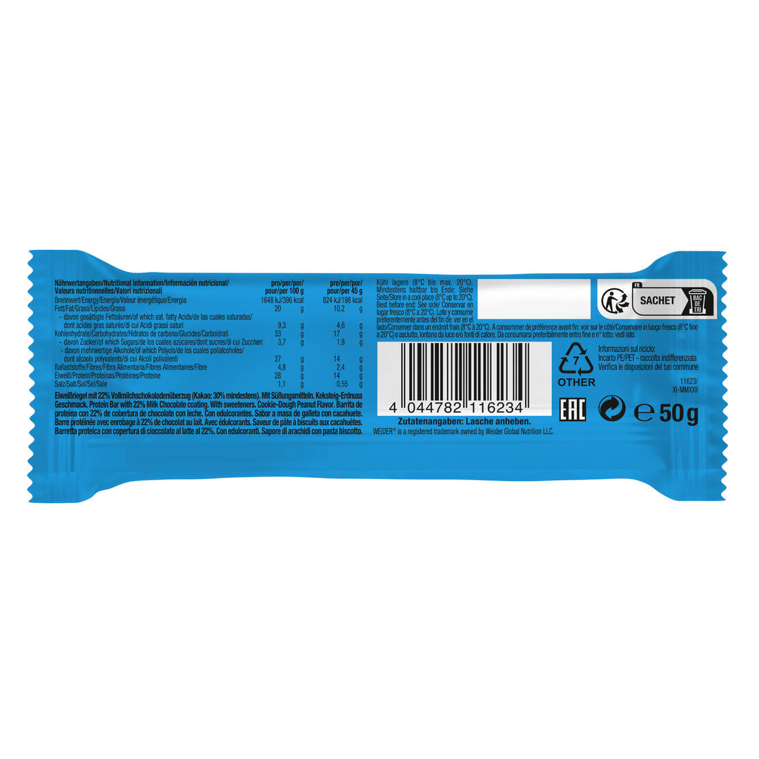 Barre protéinée pâte à cookie et cacahuètes, Joe's Soft Bar 50g