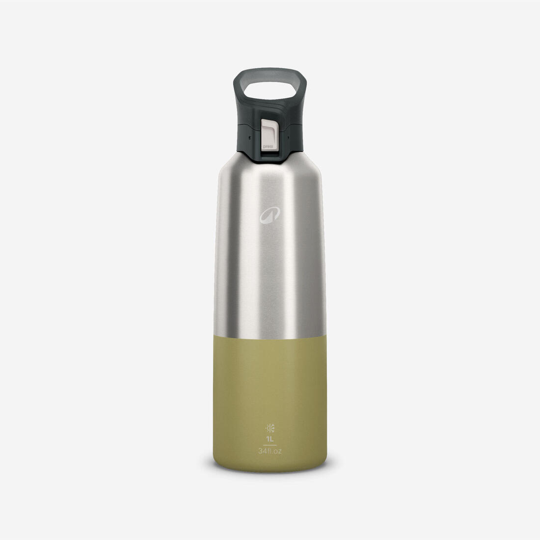 Gourde 900 isotherme inox 1L bouchon à ouverture rapide pour la randonnée - roug