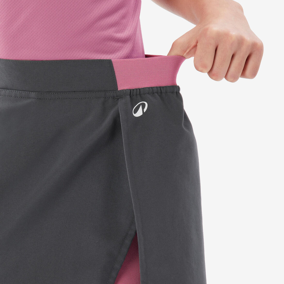Jupe-short de randonnée enfant 7-15 ans, MH100 verte