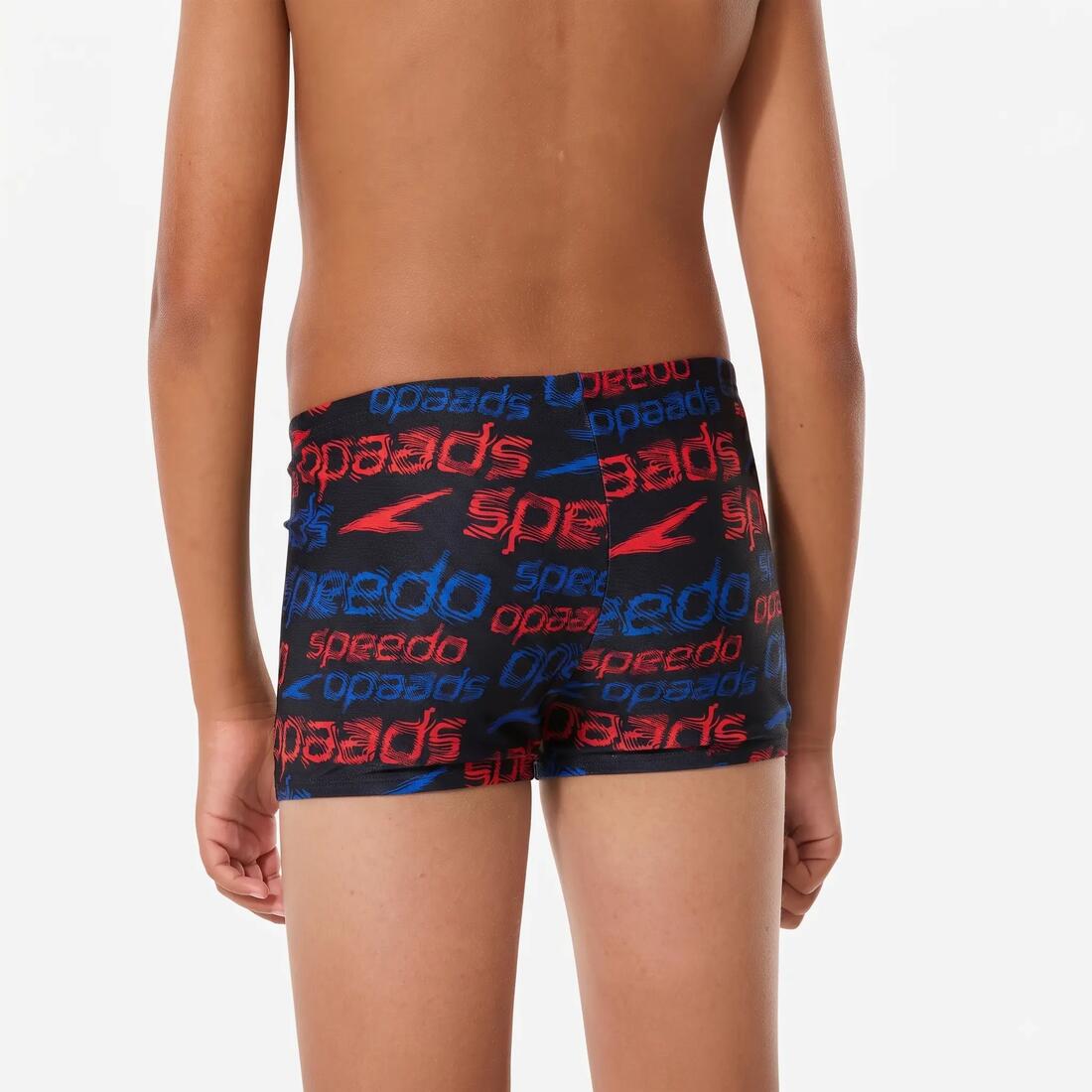 Boxer de bain natation garçon, BTS noir rouge