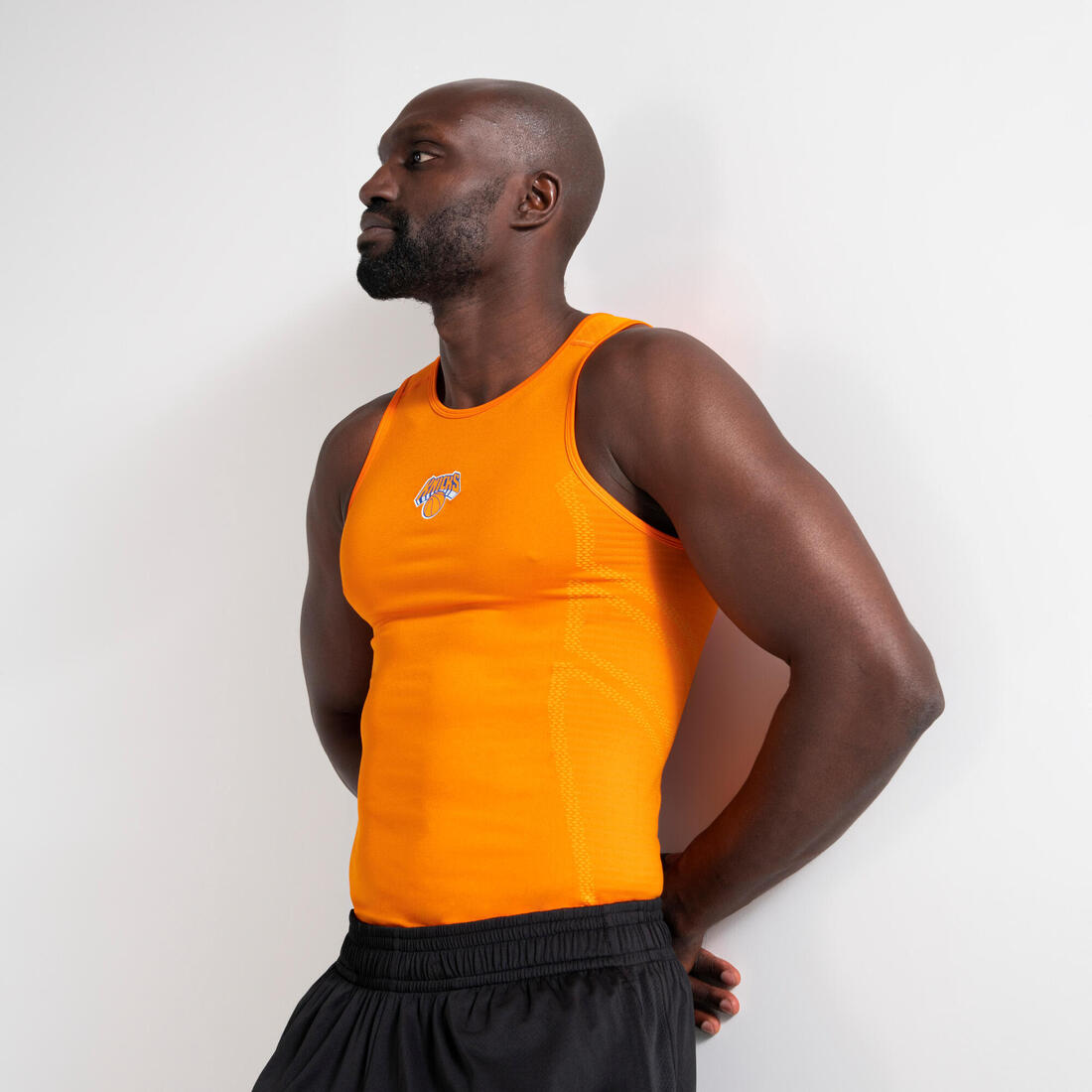 SOUS MAILLOT BASKETBALL COUPE SLIM HOMME UT500 NOIR LOS ANGELES LAKERS NBA – orange vitamine