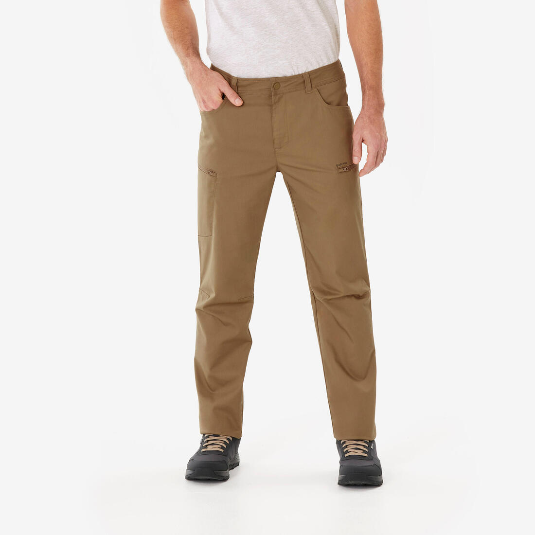 Pantalon de randonnée - nh500 regular - homme – marron bronze